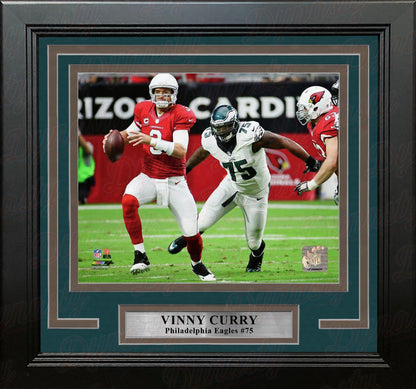 Vinny Curry in Action Philadelphia Eagles Framed Football Photo