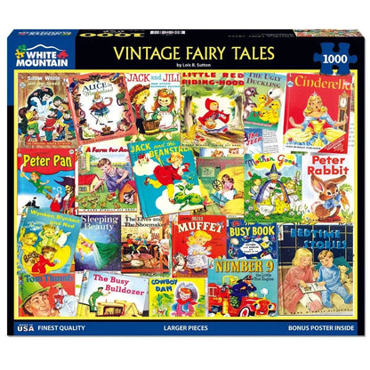 Vintage Fairy Tales 1000 Piece Jigsaw Puzzle White Mountain