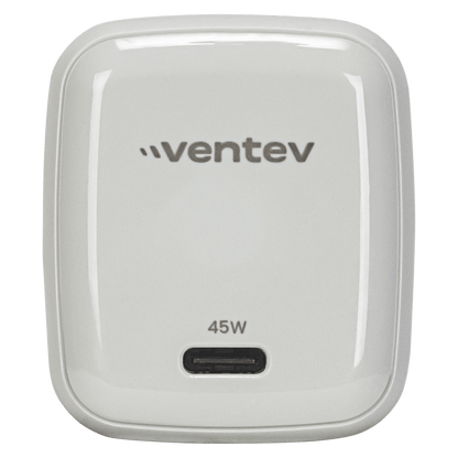 Ventev ULTRAFAST GaN Mini 45W Wall Charger and 5A USB C to USB C Cable by Ventev