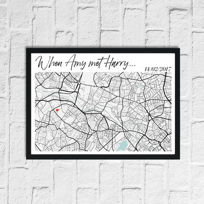When We Met Personalised Date Any Place Country City Wall Decor Print by WinsterCreations™ Official Store