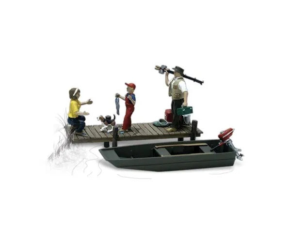 Woodland Scenics A2756 O Scale People Family Fishing
