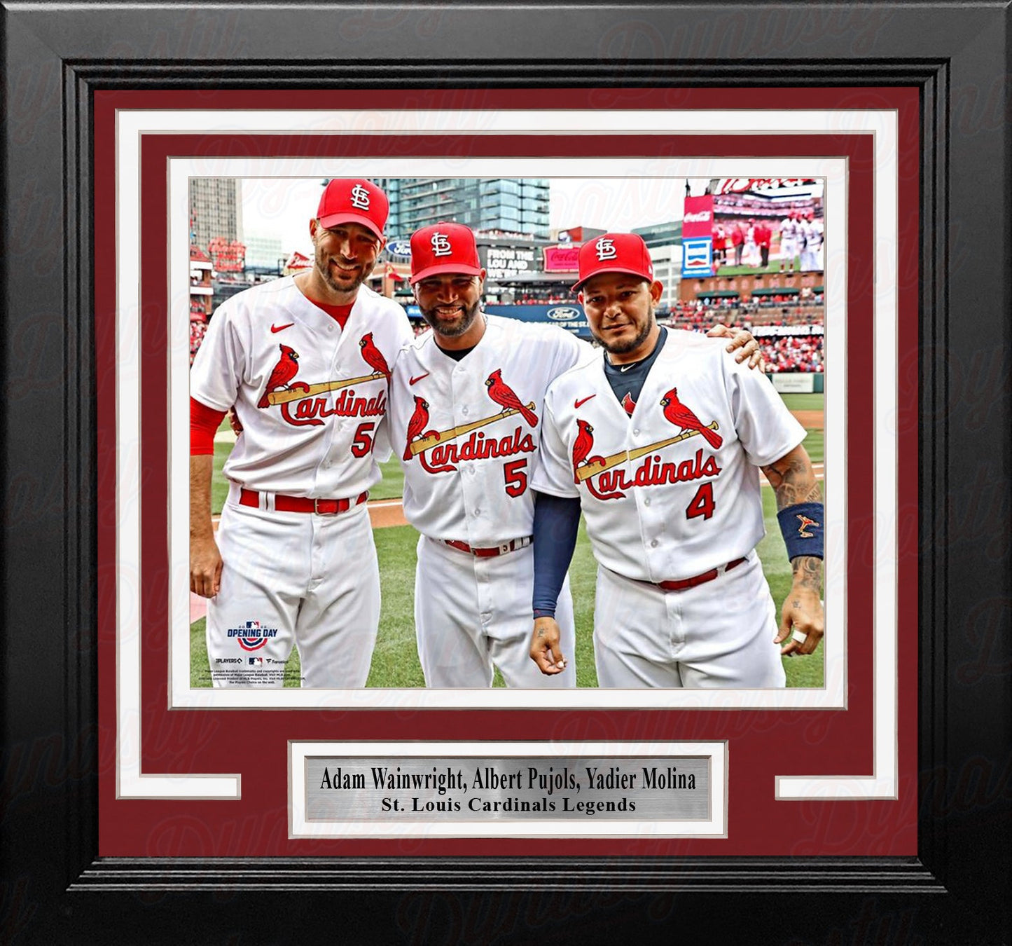 Adam Wainwright, Albert Pujols, & Yadier Molina St. Louis Cardinals 8" x 10" Framed Baseball Photo