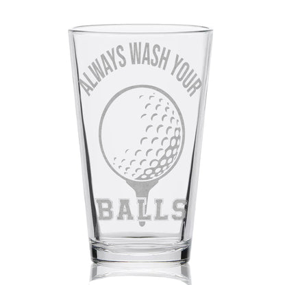 GOLF Pint Glasses by LumEngrave
