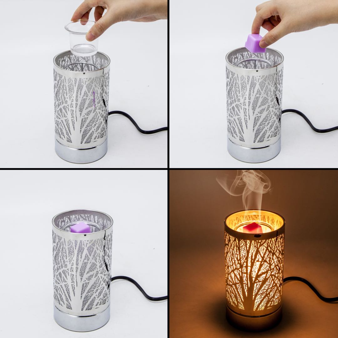 7" Touch lamp/Oil burner/Wax warmer-  Cardinals by Peterson Housewares & Artwares