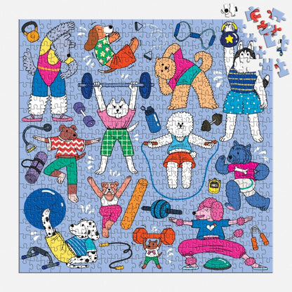 Well-Trained Dogs 500 Piece Jigsaw Puzzle Mudpuppy