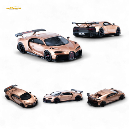 YM Model Bugatti Chiron PUR SPORT in Fantasy Rose Gold Limited to 299 Pcs 1:64