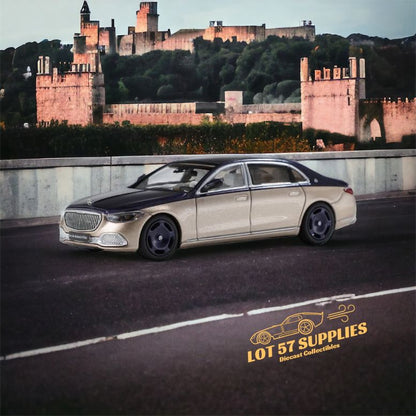 AR BOX 2021 Mercedes-Benz Maybach W223 Blue-Gold 1:64