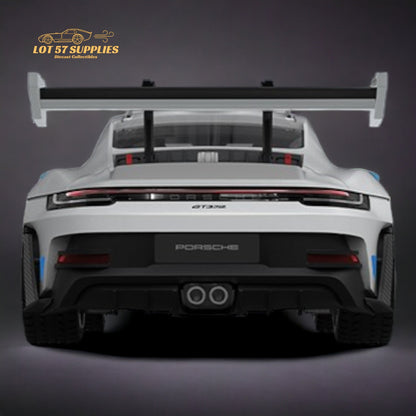 TPC Porsche 911 992 GT3 RS White With Blue Wheels Ordinary Version 1:64