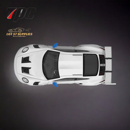 TPC Porsche 911 992 GT3 RS White With Blue Wheels Ordinary Version 1:64