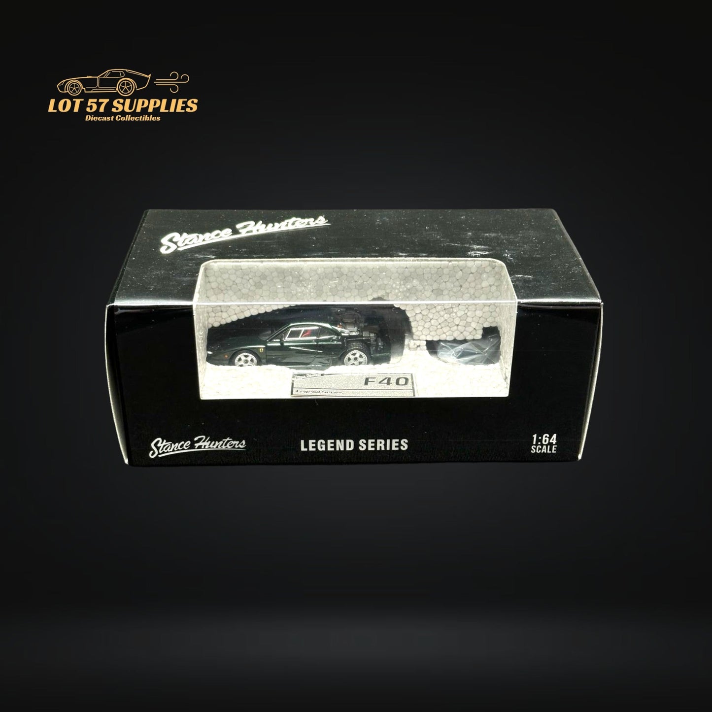 Stance Hunters Ferrari F40 LM British Green 1:64