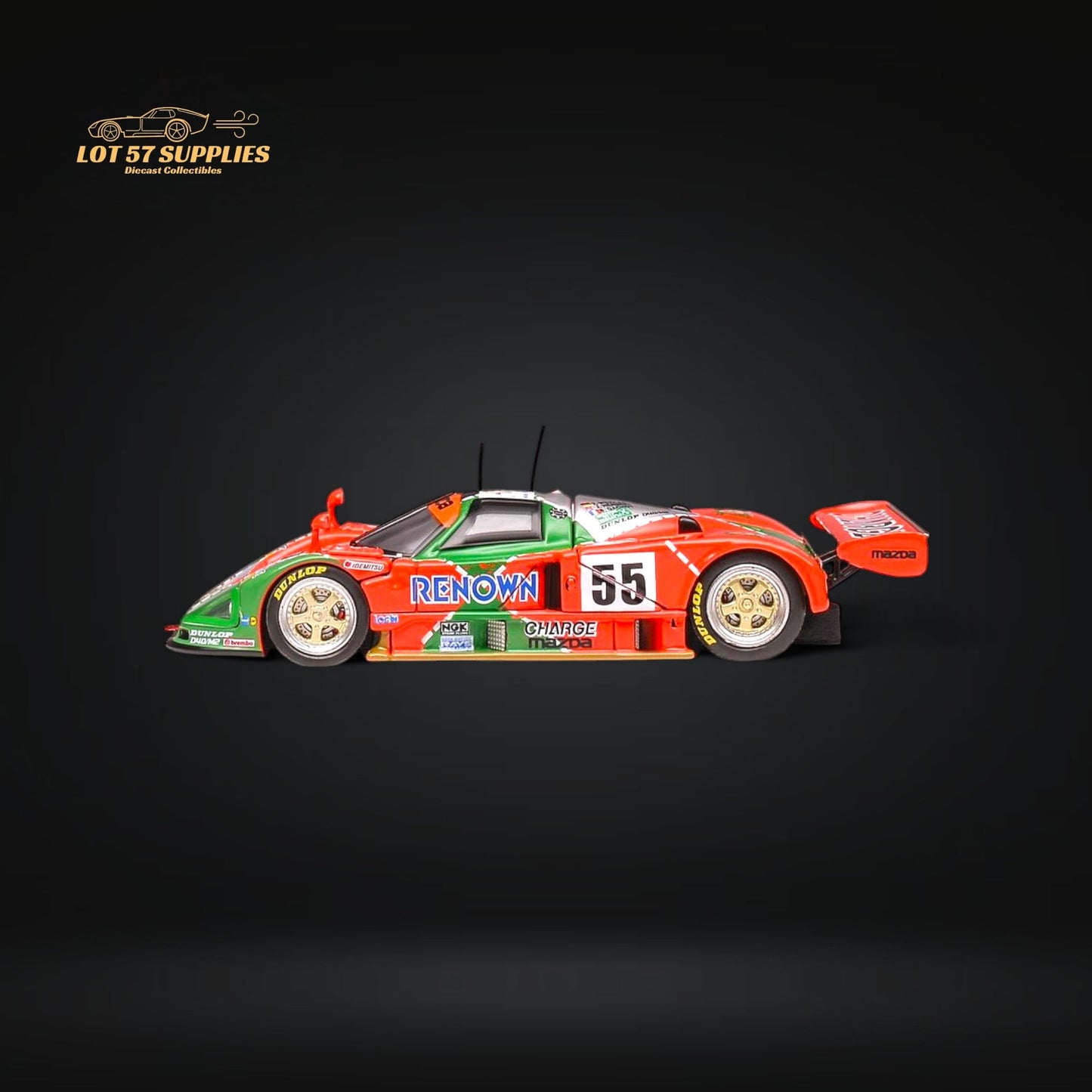 (Pre-Order) MOTORHELIX Mazda 787b #55 Le Mans Championship 1991 Winner 1:64