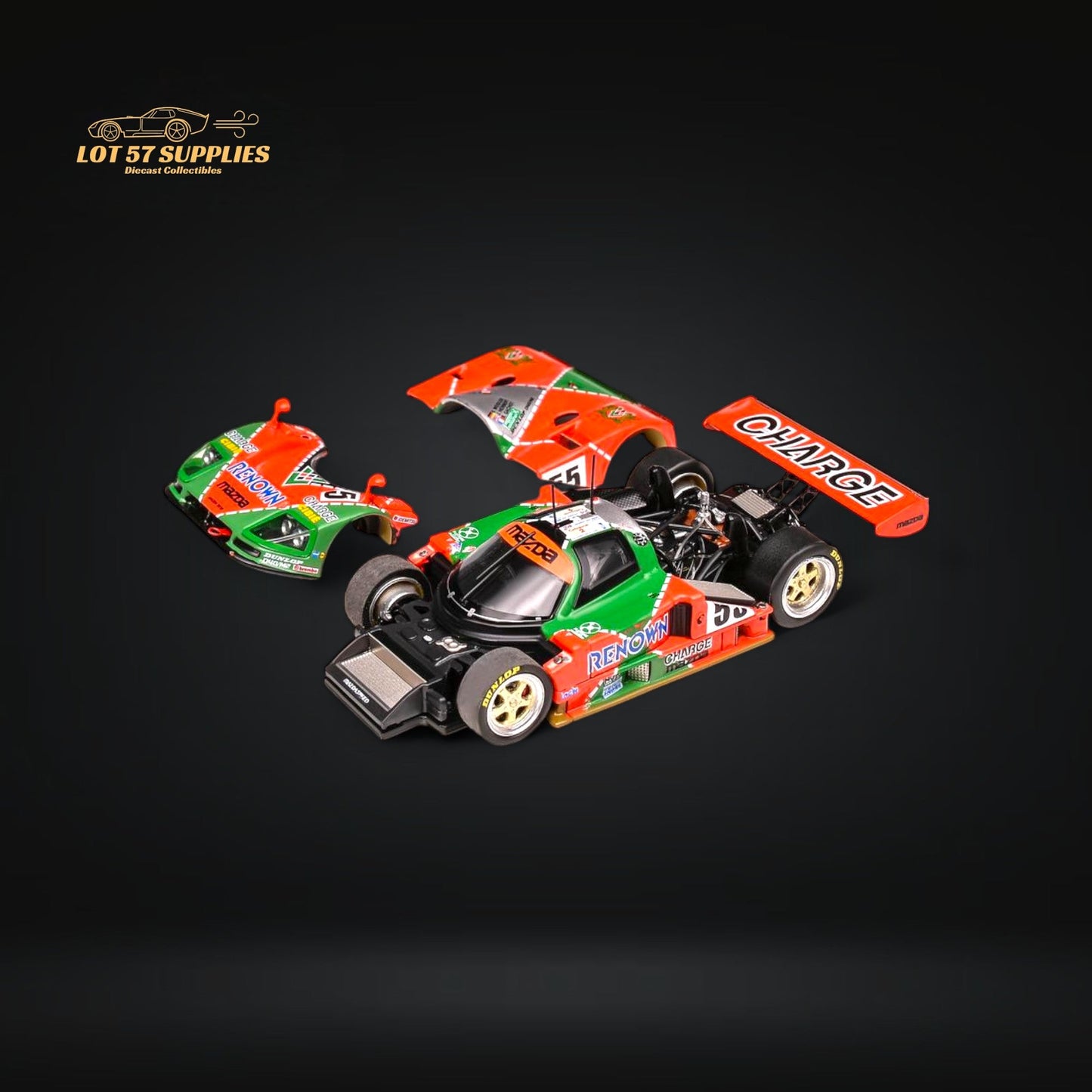 (Pre-Order) MOTORHELIX Mazda 787b #55 Le Mans Championship 1991 Winner 1:64