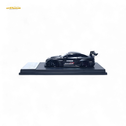 MC Nissan R35 GTR GT Matte Black Advan Liberty Walk 1:64