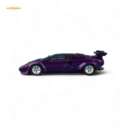 FindClassically Countach LP5000S Metallic Purple w/ Wing 1:64