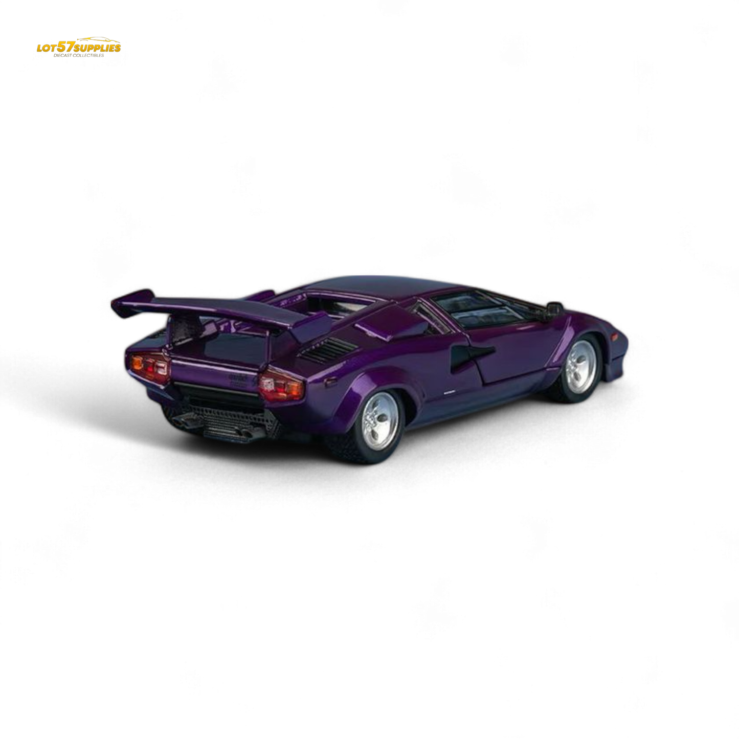 FindClassically Countach LP5000S Metallic Purple w/ Wing 1:64