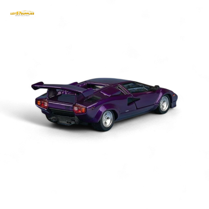 FindClassically Countach LP5000S Metallic Purple w/ Wing 1:64