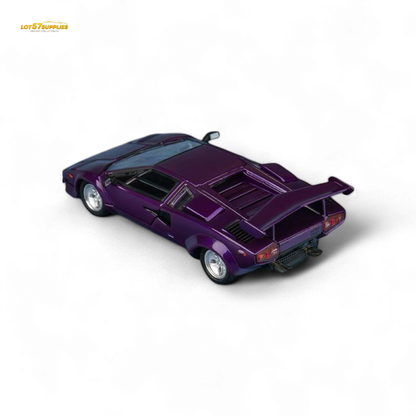 FindClassically Countach LP5000S Metallic Purple w/ Wing 1:64