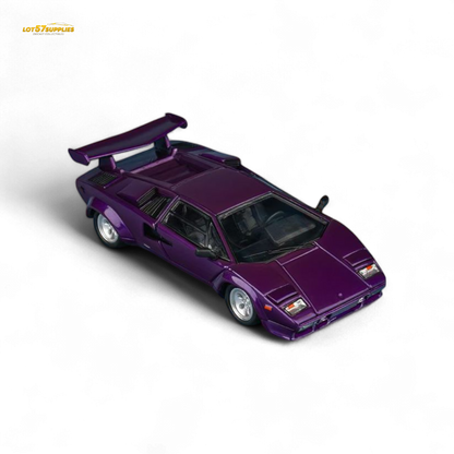 FindClassically Countach LP5000S Metallic Purple w/ Wing 1:64