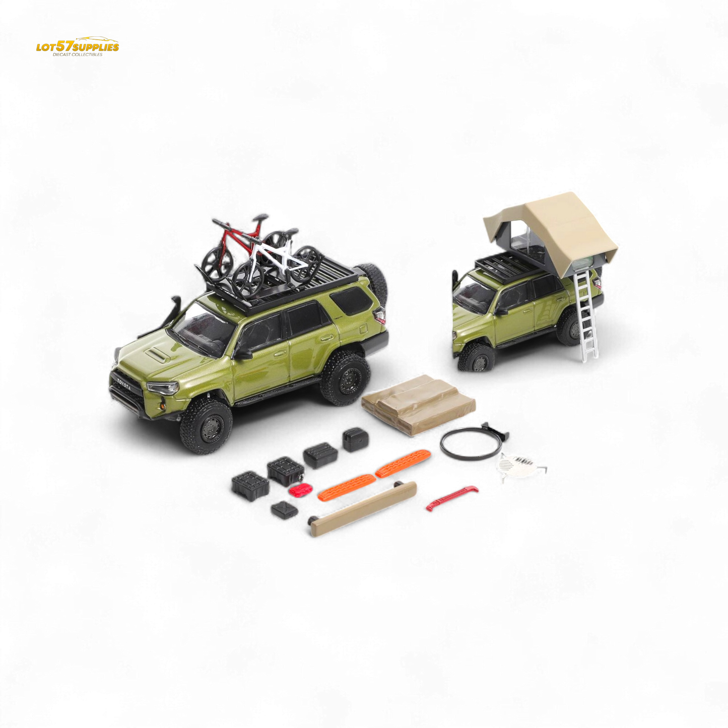 GCD Toyota Super Overlord Light Modified Version 4 Runner - Olive Green 1:64