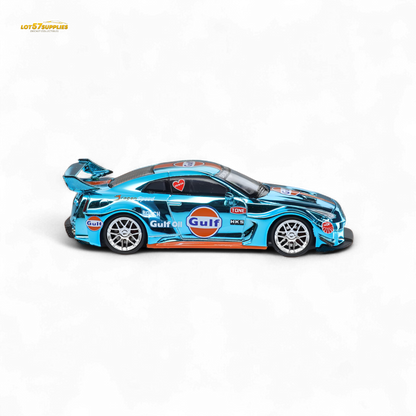 DEMON KING Auto LBWK Nissan GT-R R35 Chrome Gulf 1:64