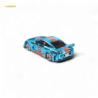 Demon King Auto LBWK Nissan GTR35 - Chrome Gulf 1:64