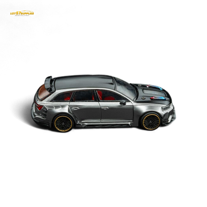 DCM Modified Audi RS6 Wagon Silver/Gray With Ferrari Engine & Openable Hood 1:64