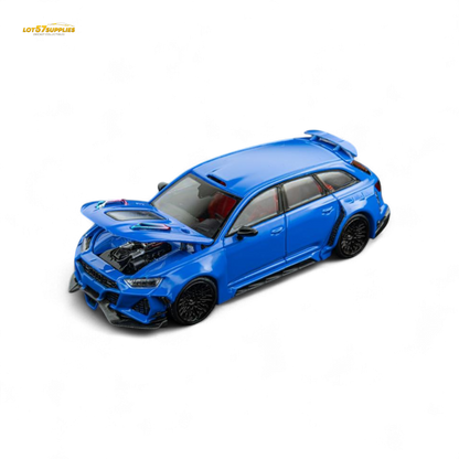 (Pre-Order) DCM Modified Audi RS6 Wagon Blue - Engine & Openable Hood 1:64