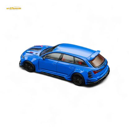 (Pre-Order) DCM Modified Audi RS6 Wagon Blue - Engine & Openable Hood 1:64