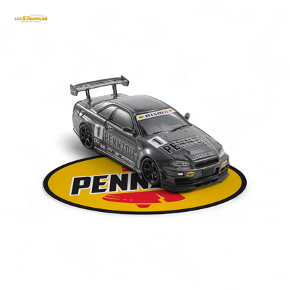 Fast Speed FS 1:64 Skyline GT-R R34 Nismo Z-Tune Pennzoil #1 – Grey (Foshan AIT Exhibition Edition)