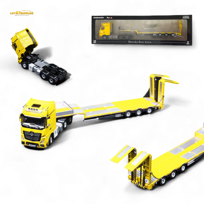 TimeMicro & Perka BENZ FLATBED TRANSPORT VEHICLE - Yellow 1/64