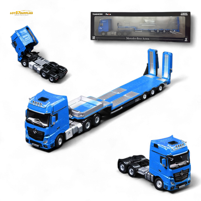 TimeMicro & Perka BENZ FLATBED TRANSPORT VEHICLE - Blue 1:64
