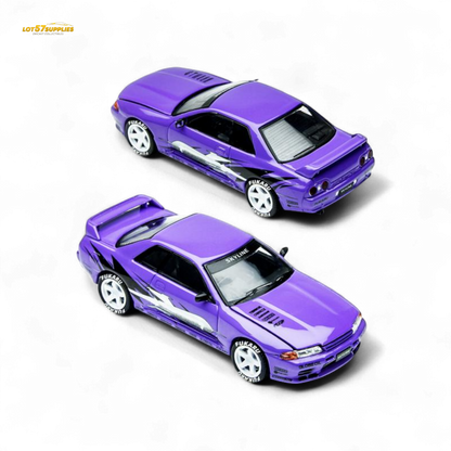 (Pre-Order) TimeMicro Skyline GT-R R32 Los Santos Drift - Purple 1/64