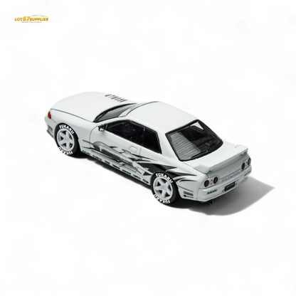 (Pre-Order) TimeMicro Skyline GT-R R32 Los Santos Drift - White 1/64