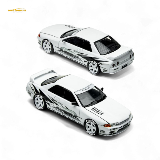 (Pre-Order) TimeMicro Skyline GT-R R32 Los Santos Drift - White 1/64