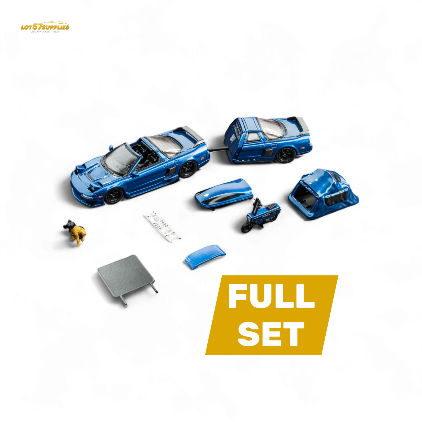 FindClassically NSX TRA Transparent Blue Full Set 1:64