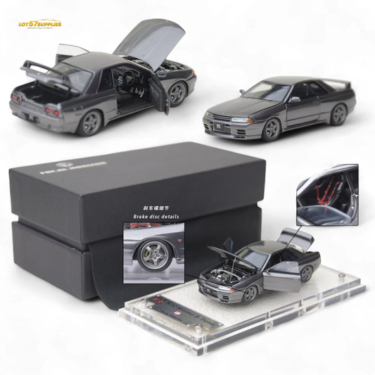 Focal Horizon Skyline GT-R 3rd Gen R32 Nismo S-Tune - Gun Grey - Fully Openable 1:64
