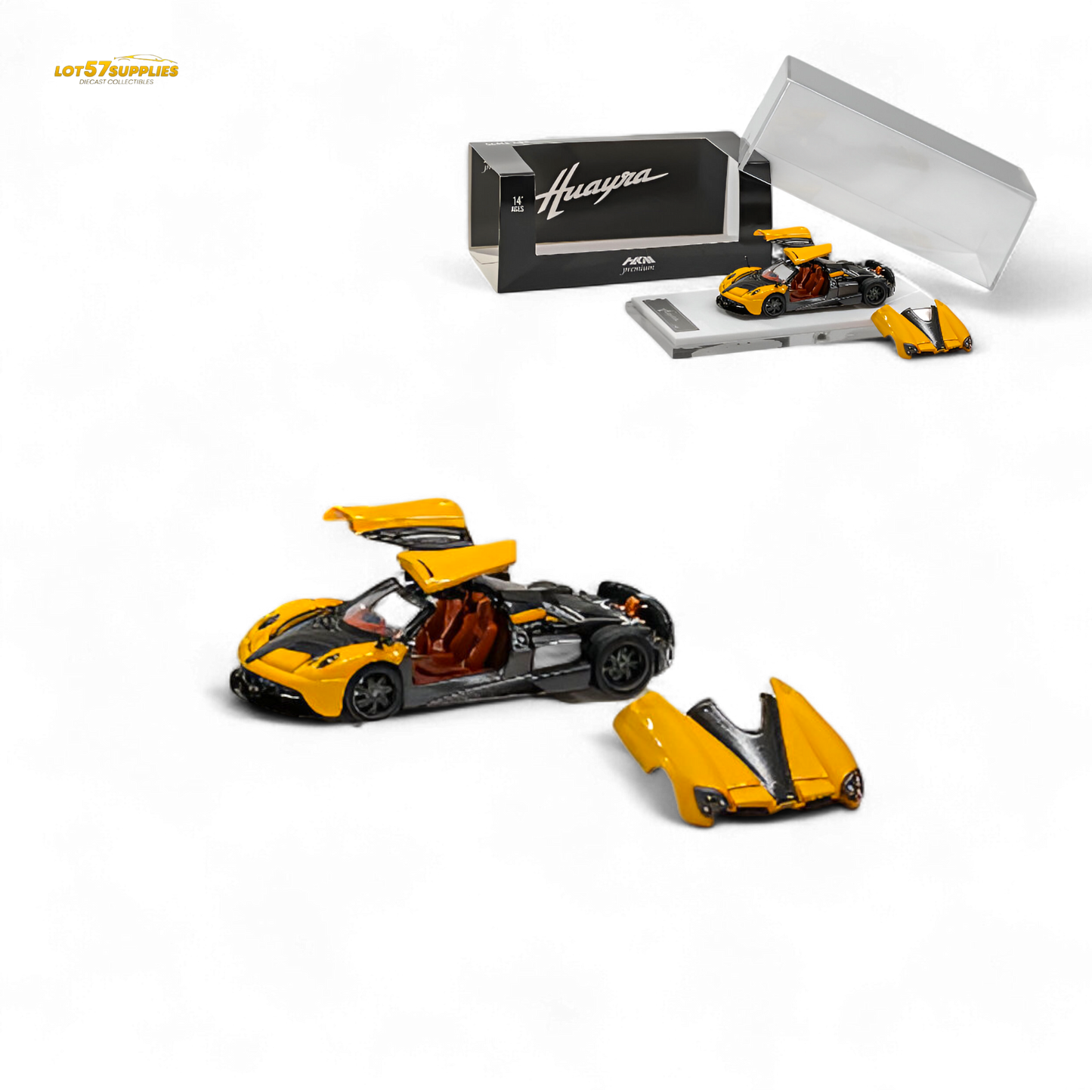 HKM Premium Huayra Coupe 2014 - Orange Yellow 1:64