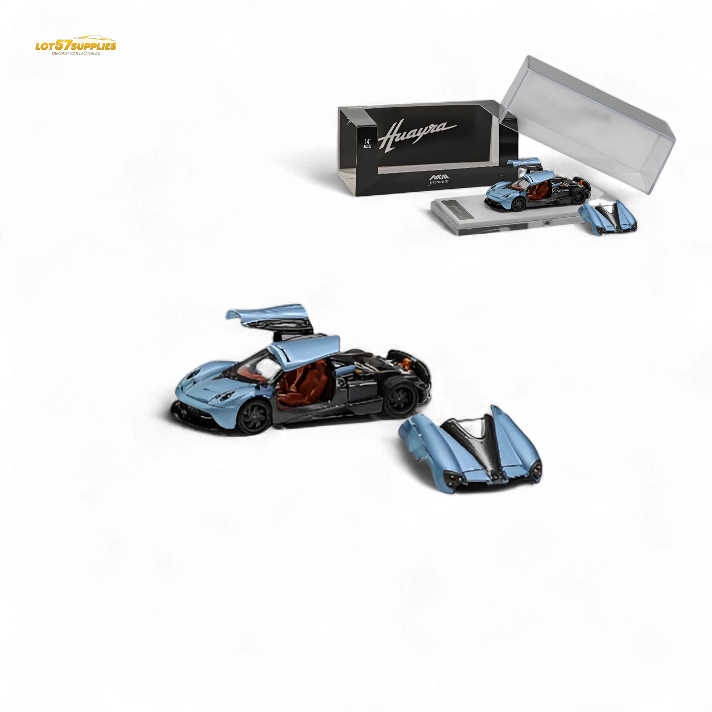 HKM PREMIUM Huayra Coupe 2014 - Ice Blue 1:64