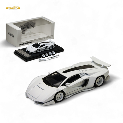 TimeMicro × PSC DESIGN 1/64 Countach V Ver. Mechanic PSC - White 1:64