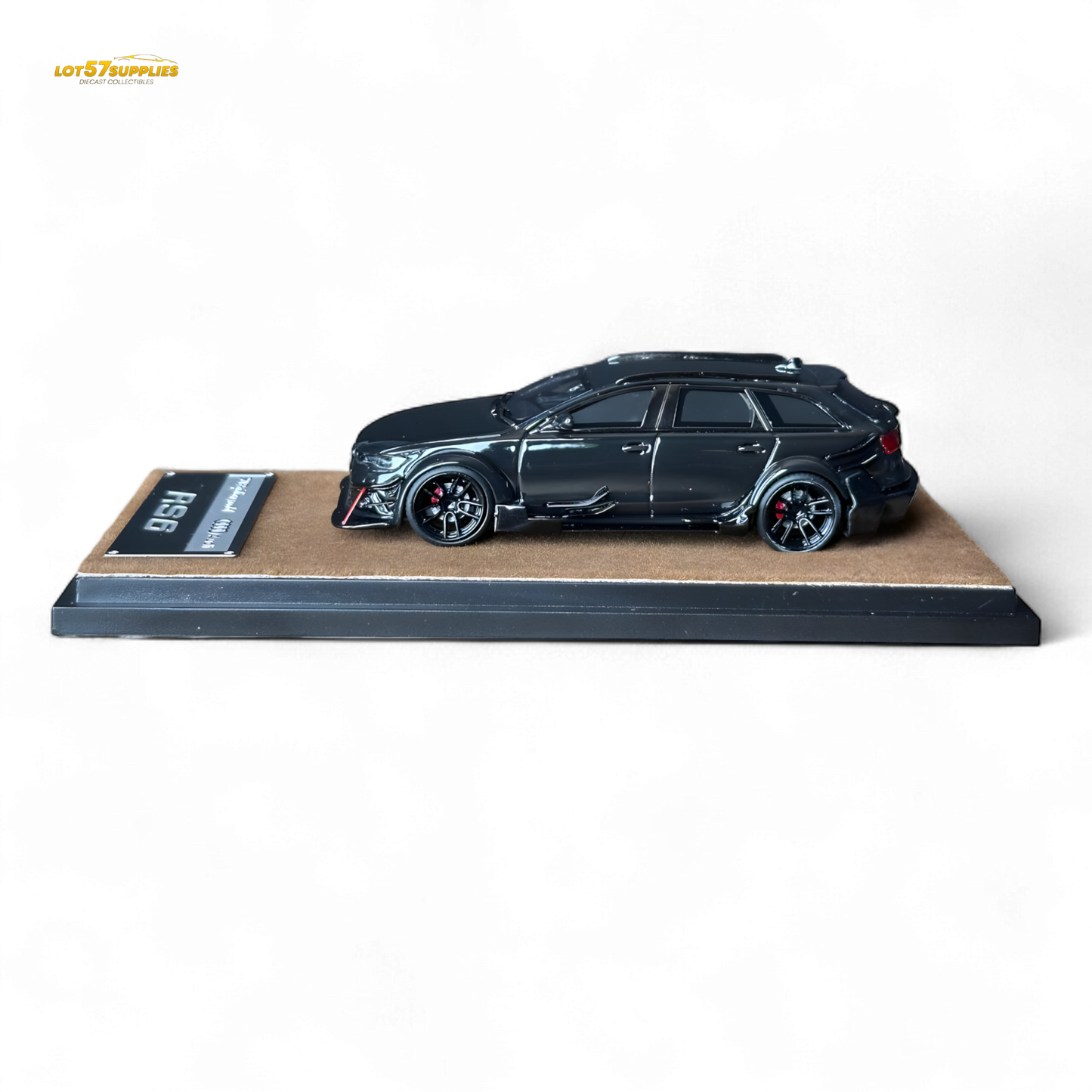 Qidian Model Audi RS6 Avant (C7) Crock Station wagon DTM Wide-Body Modified - Black 1/64