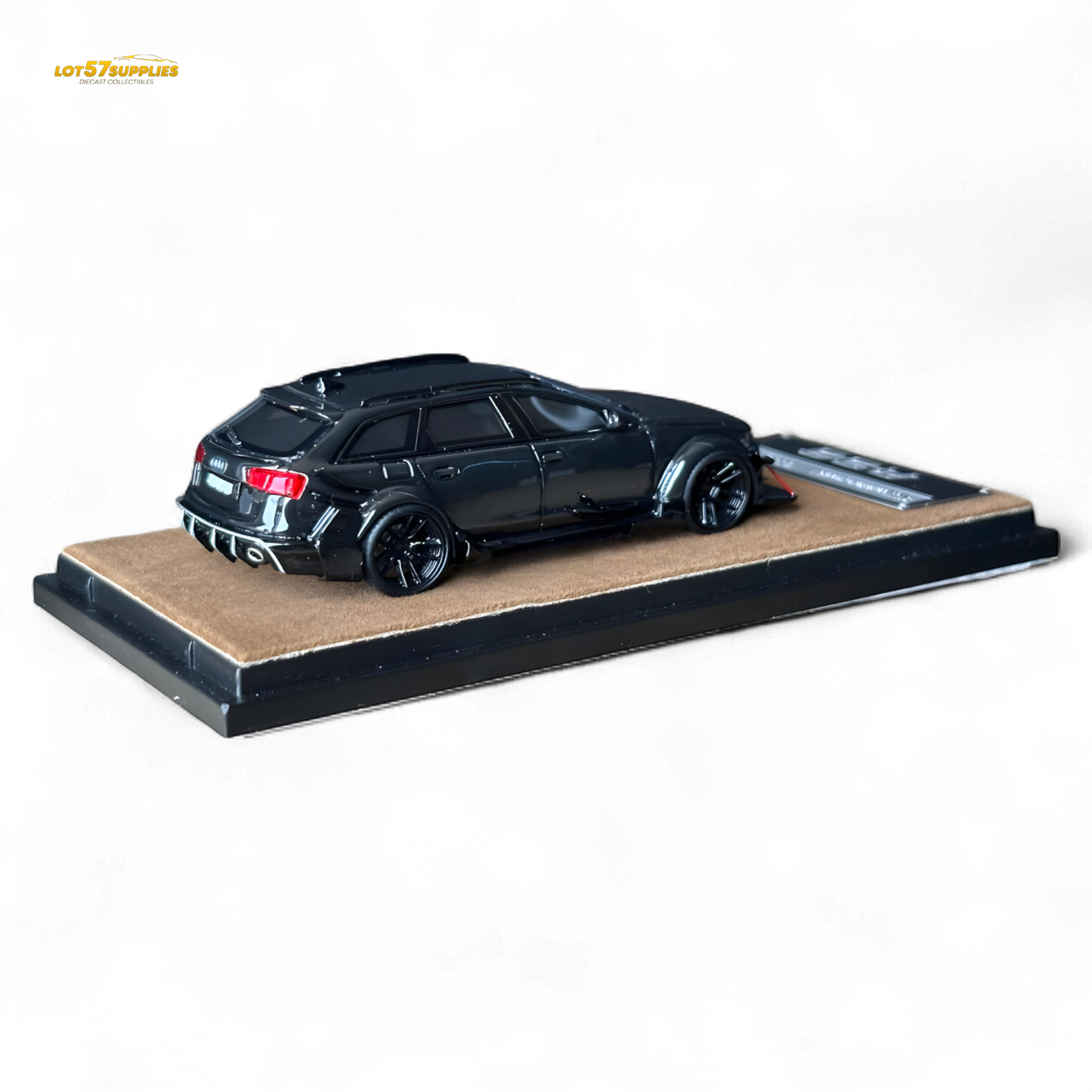 Qidian Model Audi RS6 Avant (C7) Crock Station wagon DTM Wide-Body Modified - Black 1/64