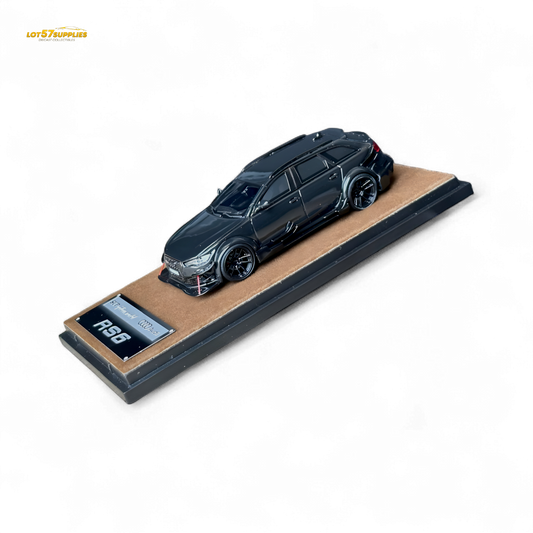 Qidian Model Audi RS6 Avant (C7) Crock Station wagon DTM Wide-Body Modified - Black 1/64