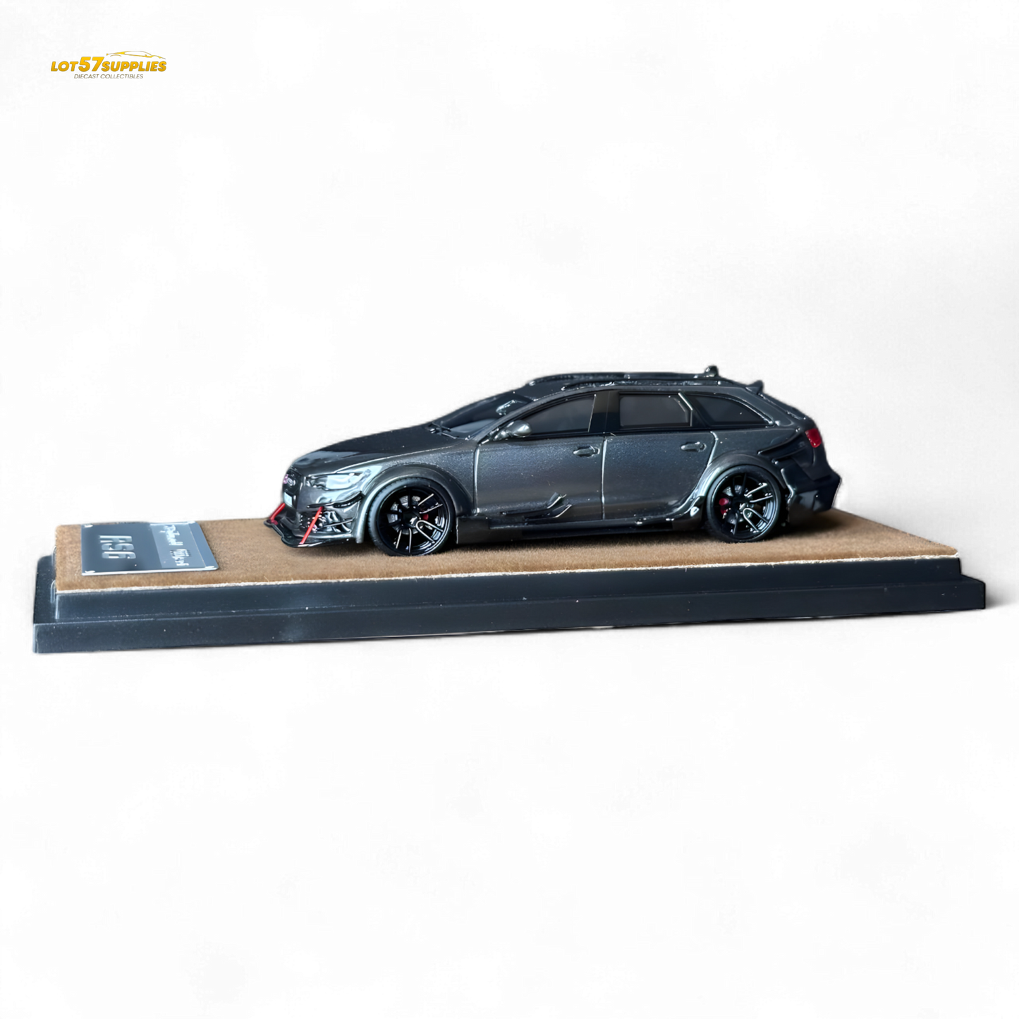 Qidian Model Audi RS6 Avant (C7) Crock Station wagon DTM Wide-Body Modified  - Gungrey 1/64
