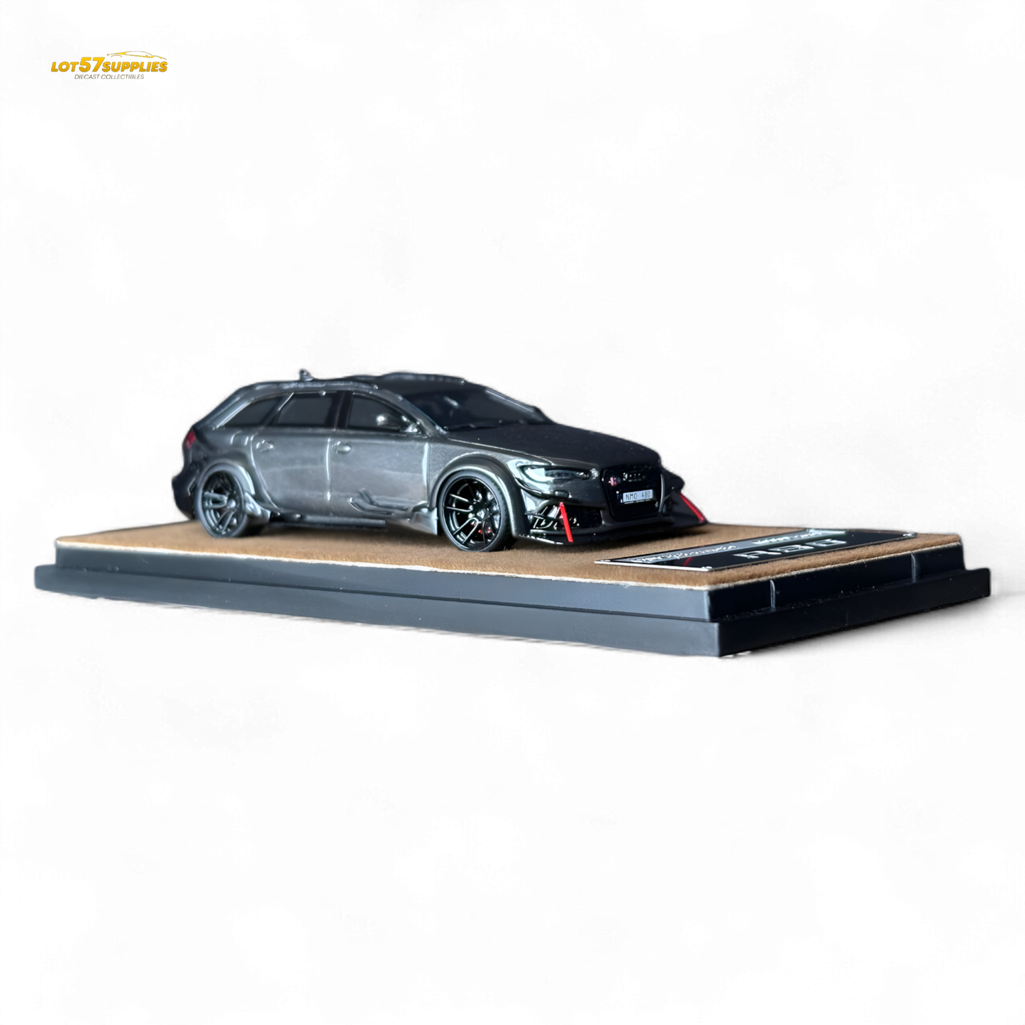 Qidian Model Audi RS6 Avant (C7) Crock Station wagon DTM Wide-Body Modified  - Gungrey 1/64