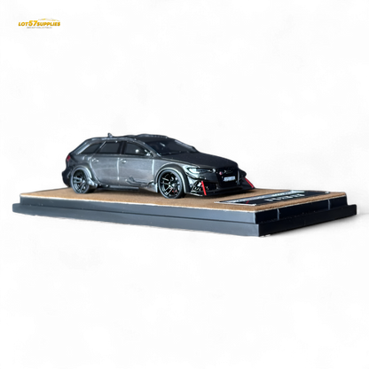 Qidian Model Audi RS6 Avant (C7) Crock Station wagon DTM Wide-Body Modified  - Gungrey 1/64