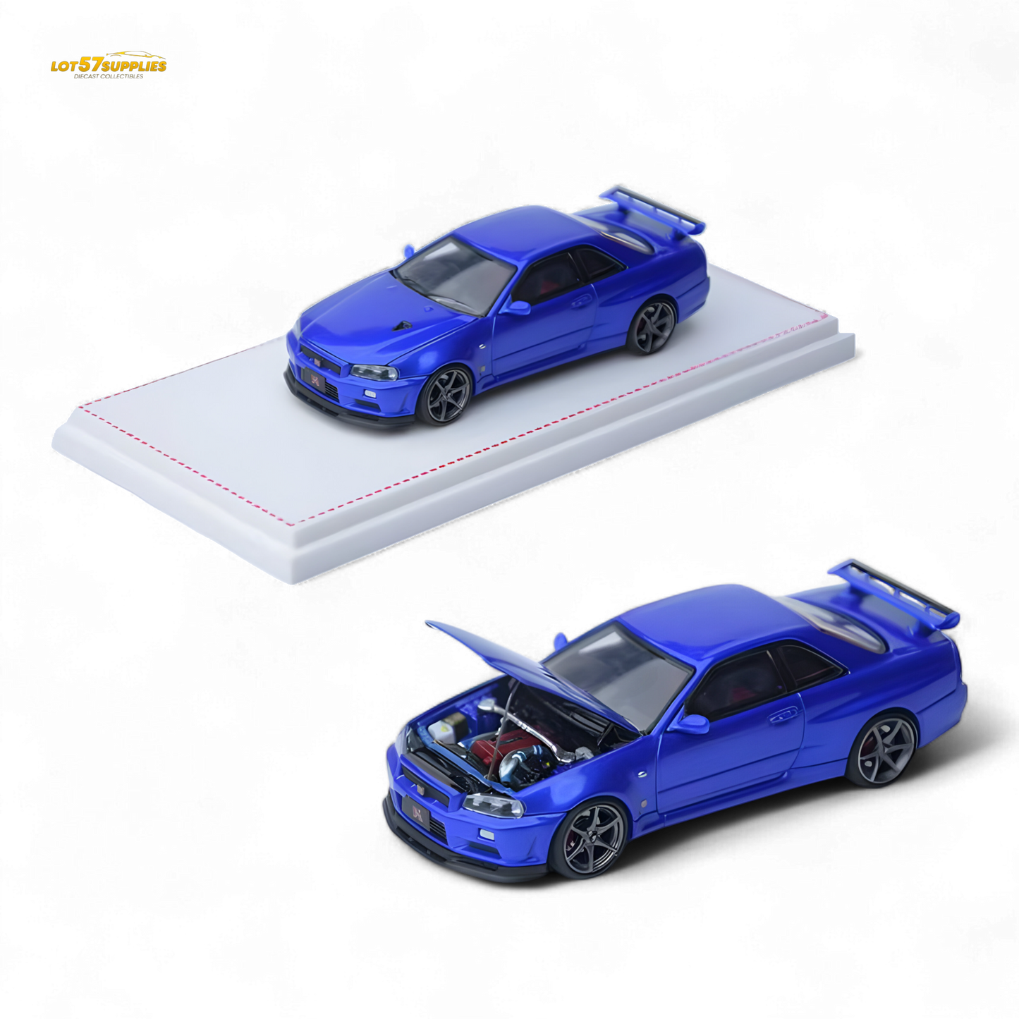 Focal Horizon Skyline GT-R R34 V-SPEC-II - Bayside Blue 1:64