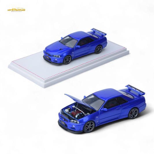 Focal Horizon Skyline GT-R R34 V-SPEC-II - Bayside Blue 1:64