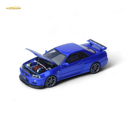 Focal Horizon Skyline GT-R R34 V-SPEC-II - Bayside Blue 1:64