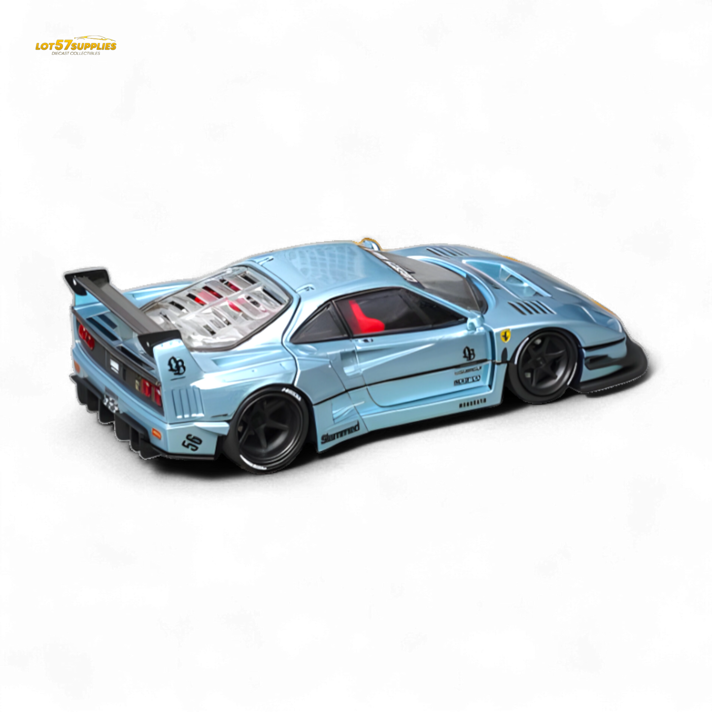 (Pre-Order) Star Model F40 LB-Works WideBody - Ice Blue Ordinary 1:64