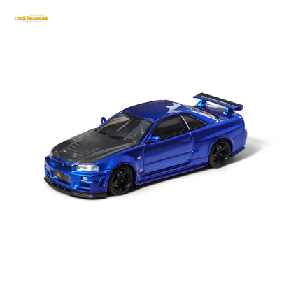 Fuji Skyline R34 GT-R Nismo Z-Tune Bayside Blue 1:64